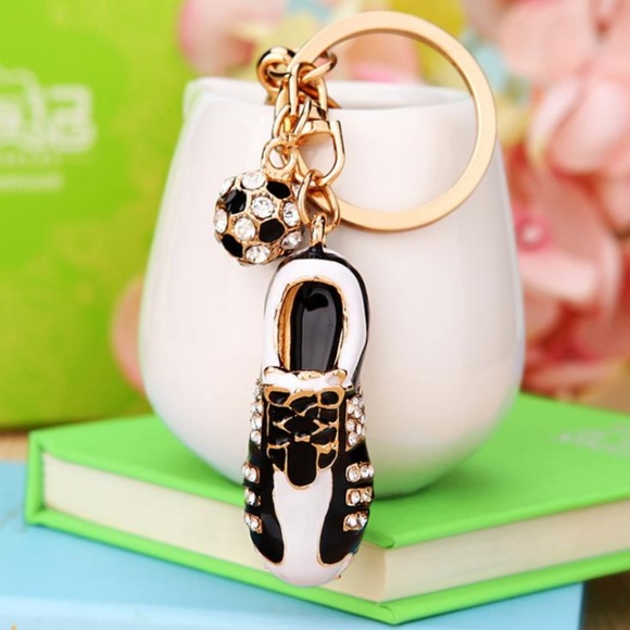 NEW Cute Sneaker Football Handbag Charm / Keychain - Picture 2 of 3